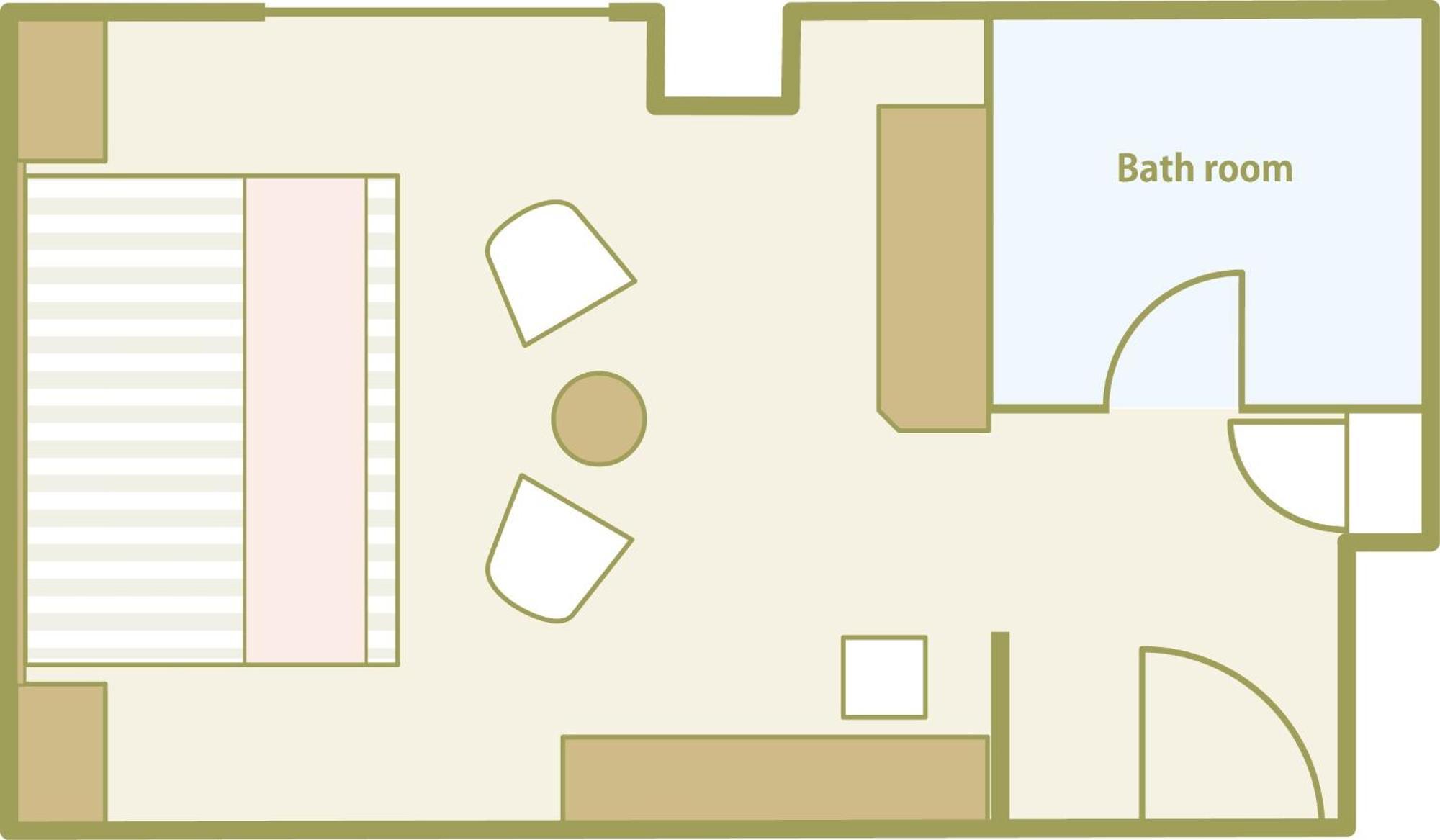 Kanazawa Hakuchoro Hotel Sanraku -Natural Hot Spring- Exterior foto A floorplan of a typical bedroom in a residential college